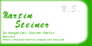 martin steiner business card